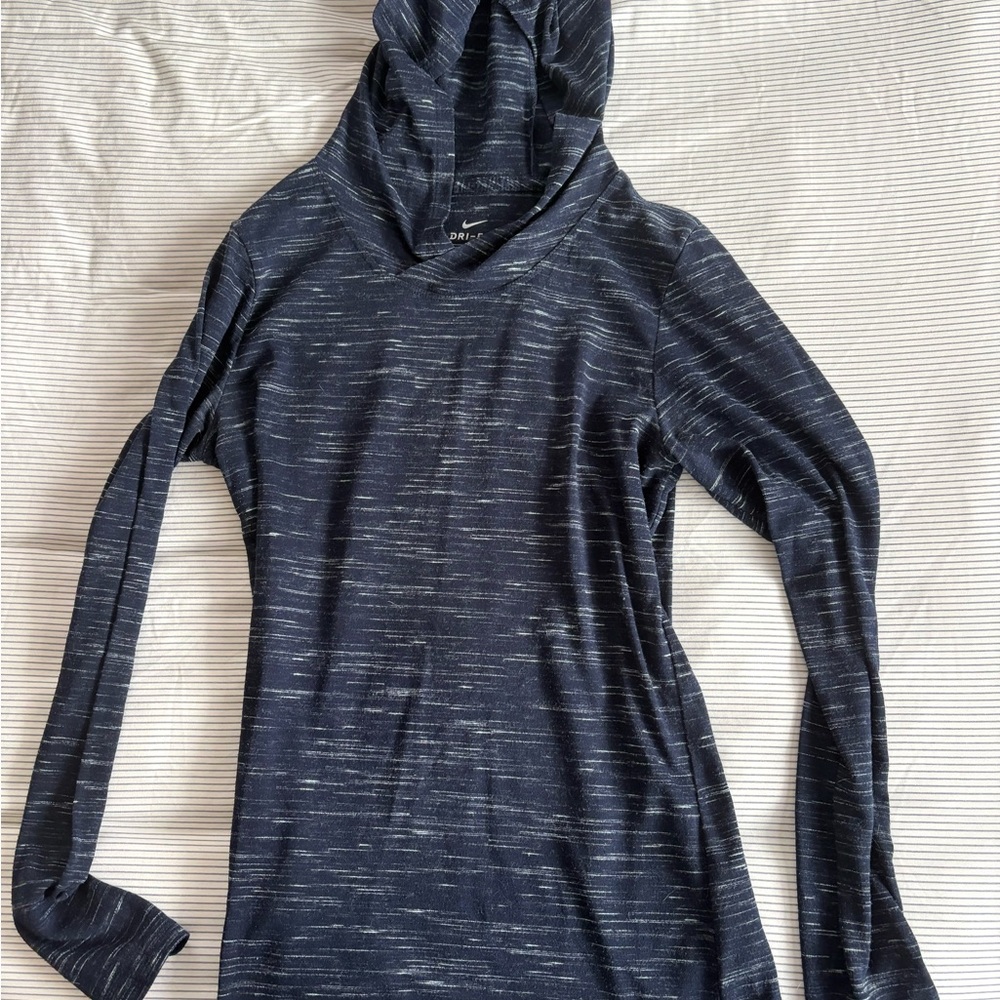 Nike Women's Dark Blue Long Sleeve Hoodie